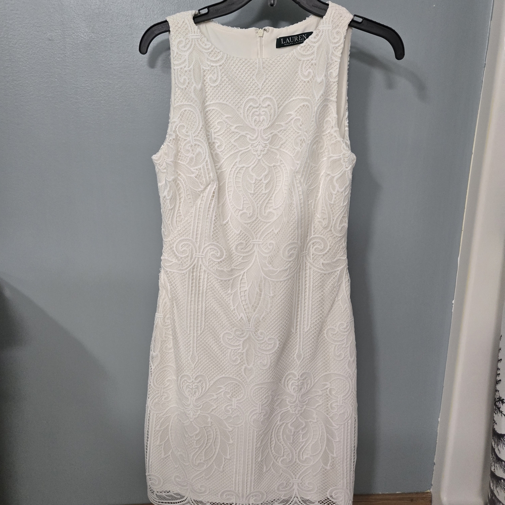 Ralph Lauren Ivory Lace Mini Dress